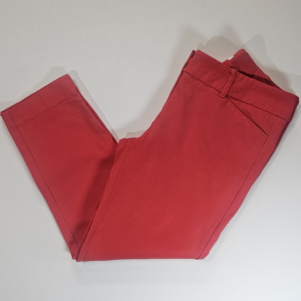 New York & Company Dress Pants Womens Size 6 Coral Pink Preppy Business Casual‎